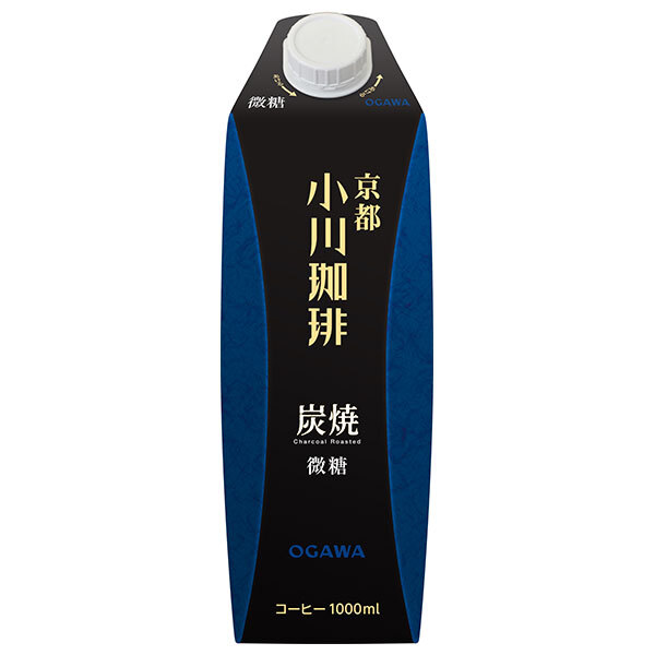 小川珈琲 小川珈琲店 炭焼珈琲 微糖 1000ml紙パック×12(6×2)本入×(2ケース)｜ 送料無料 コーヒー アイス珈琲 アイスコーヒー