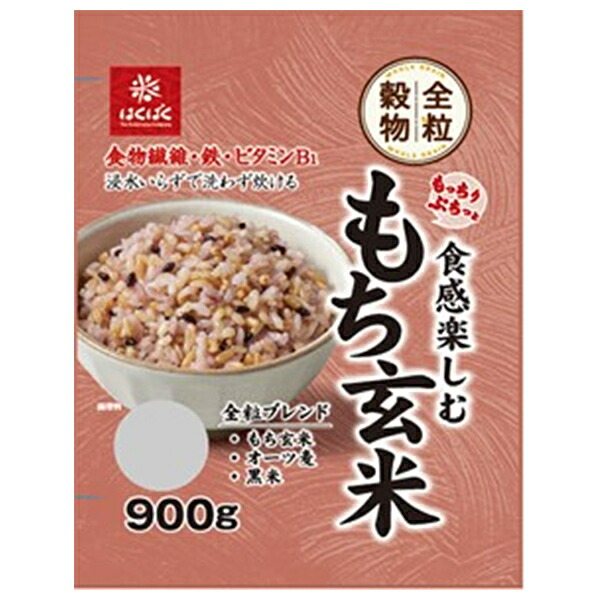 はくばく もっちりぷちっと食感楽しむ もち玄米 900g×6袋入×(2ケース)｜ 送料無料 一般食品 もち麦 オーツ麦 袋