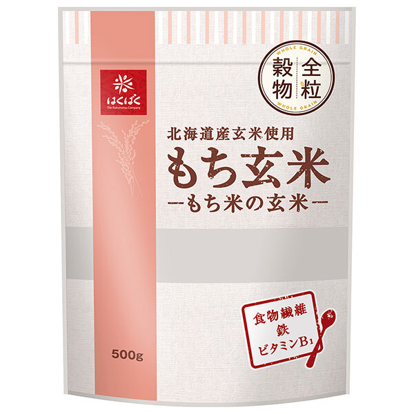 はくばく もち玄米 500g×6袋入｜ 送料無料 一般食品 もち麦 オーツ麦 袋