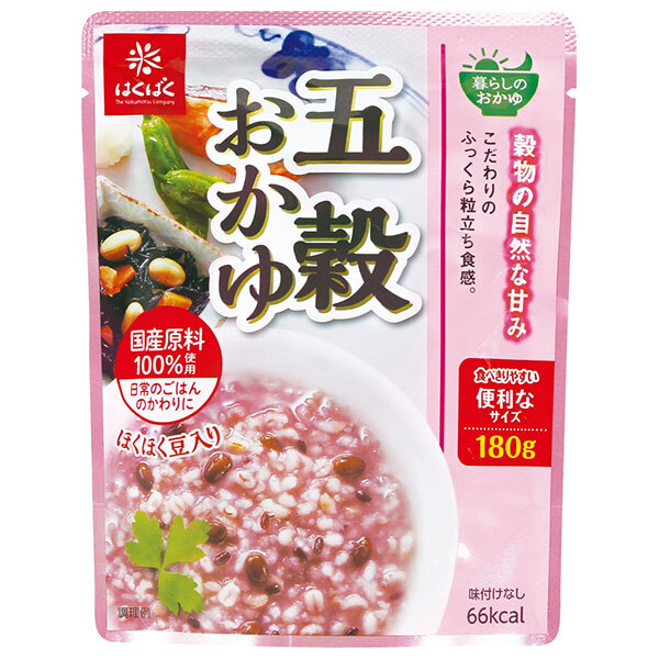 はくばく 暮らしのおかゆ 五穀おかゆ 180g×24袋入×(2ケース)｜ 送料無料 一般食品 お粥 穀類