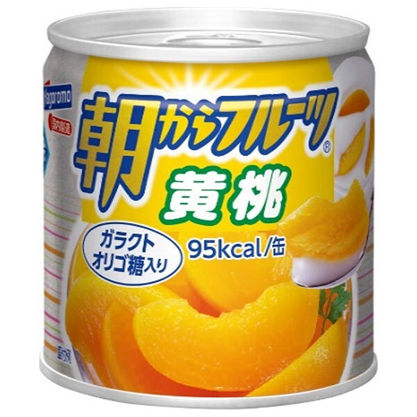 はごろもフーズ 朝からフルーツ 黄桃 190g缶×24個入×(2ケース)｜ 送料無料 缶詰 フルーツ 果物 桃 もも ピーチ