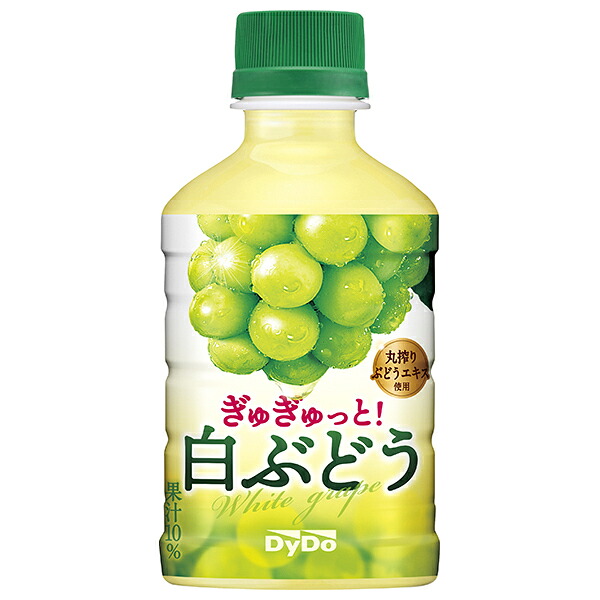 ダイドー ぎゅぎゅっと!白ぶどう 280mlペットボトル×24本入×(2ケース)｜ 送料無料 ぶどう グレープ ジュース クエン酸 果汁