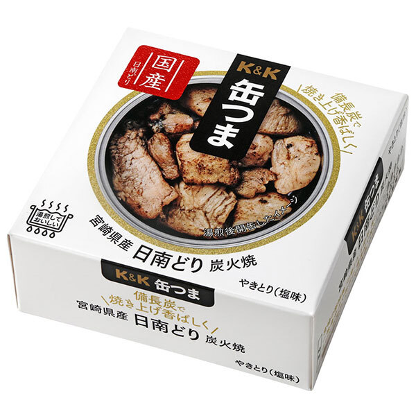 国分 K&K 缶つま 宮崎県産 日南どり炭火焼 45g×6個入×(2ケース) メーカー 問屋直送｜ 送料無料 缶詰 つまみ おかず 焼き鳥 やきとり