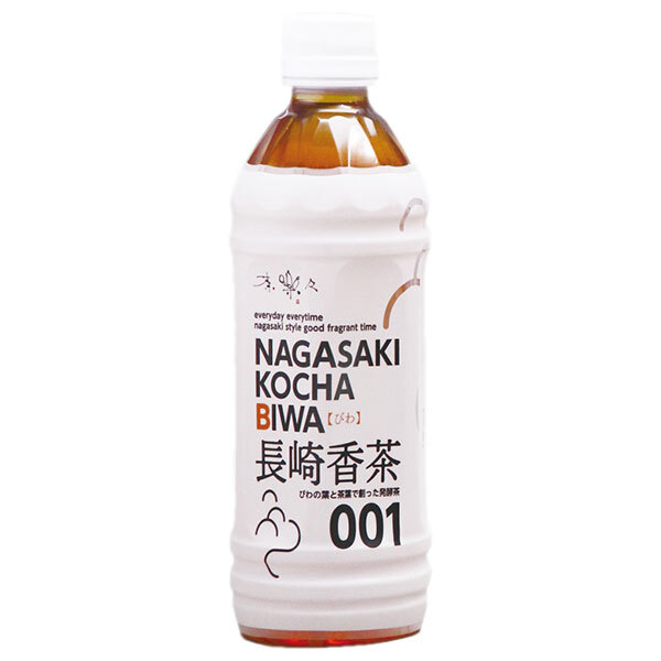 オアシス 長崎香茶びわ 500mlペットボトル×24本入｜ 送料無料 茶飲料 びわ茶 PET 長崎