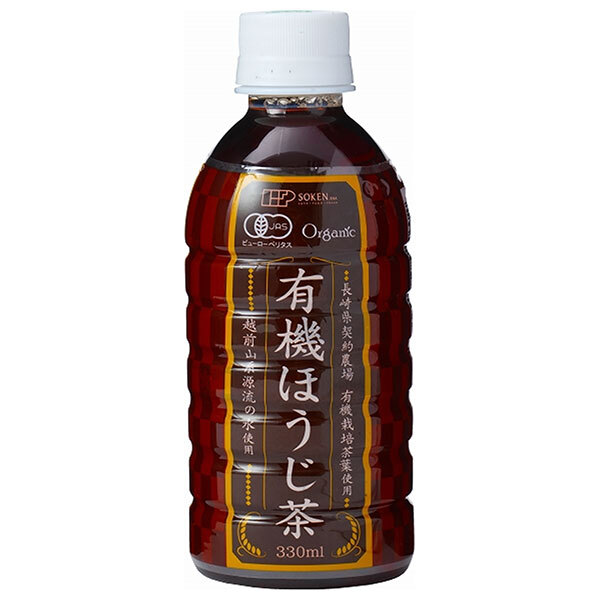 創健社 有機ほうじ茶 330mlペットボトル×24本入×(2ケース)｜ 送料無料 茶飲料 ほうじ茶 有機栽培茶葉