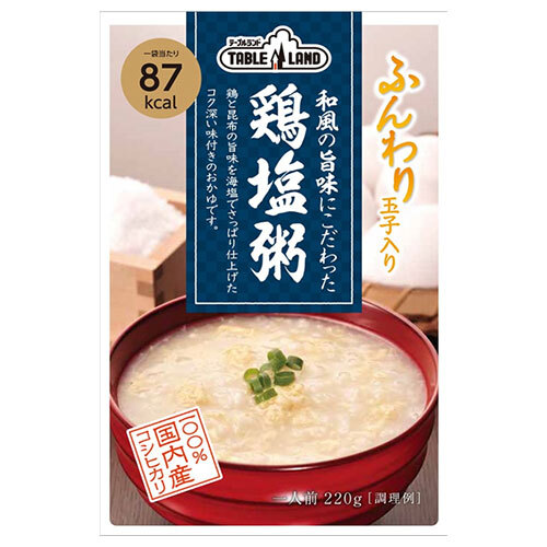 丸善食品工業 テーブルランド 和風の旨味にこだわった鶏塩粥 220gパウチ×24(12×2)袋入×(2ケース)｜ 送料無料 レトルトご飯 おかゆ 5,495円