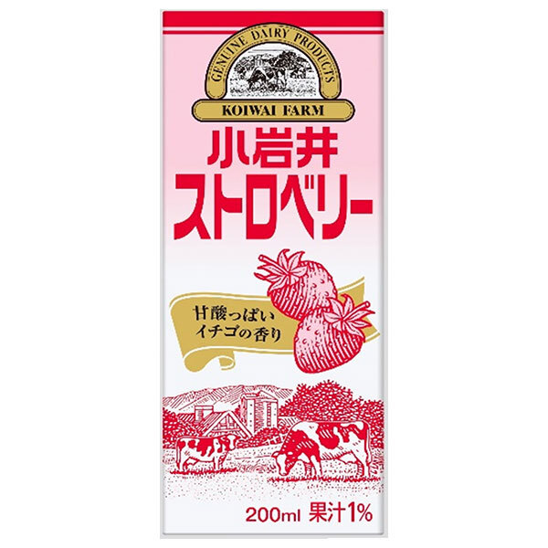 楽天市場】小岩井乳業 小岩井ストロベリー 200ml紙パック×24本入×(2