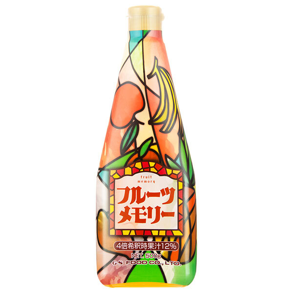 ジーエスフード GS フルーツメモリー 500g&times;12本入｜ 送料無料 果汁飲料 希釈用 割り剤 果粒入りミックスジュース｜ドリンクマーケット