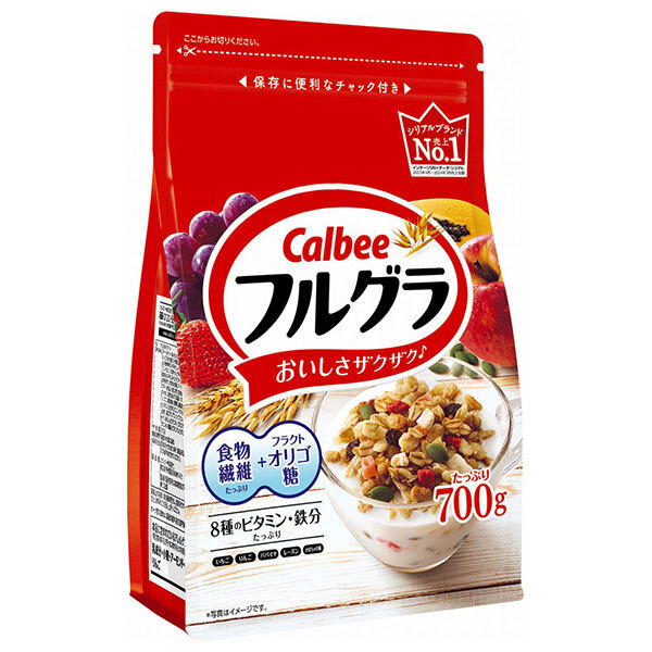 カルビー フルグラ 700g×6袋入×(2ケース)｜ 送料無料 フルーツグラノーラ 食物繊維 オリゴ糖 ビタミン