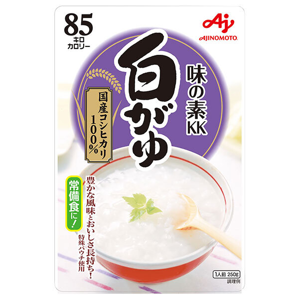 味の素 味の素KKおかゆ 白がゆ 250gパウチ×27(9×3)袋入×(2ケース)｜ 送料無料 一般食品 レトルト食品 お粥