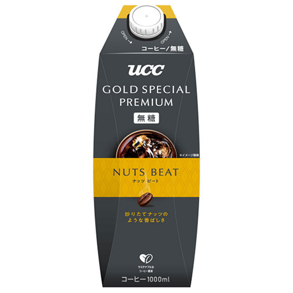 UCC GOLD SPECIAL PREMIUM ナッツビート 無糖 1000ml紙パック×12本入×(2ケース)｜ 送料無料 コーヒー 珈琲 無糖