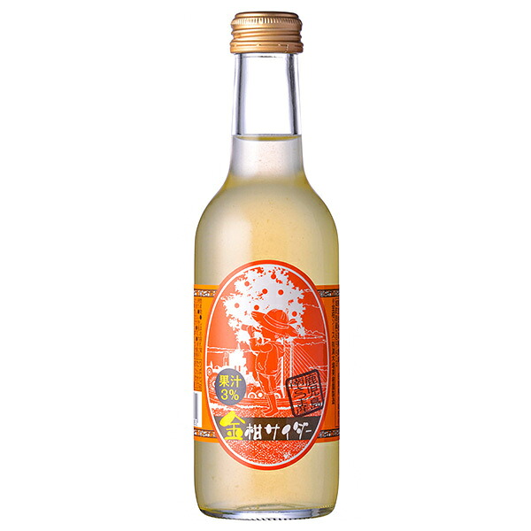 薩摩酒造 金柑サイダー 245ml瓶×24本入×(2ケース)｜ 送料無料 サイダー ソーダ 炭酸 スパークリング きんかん 果汁