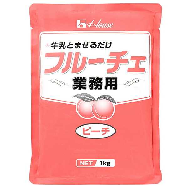 ハウス食品 業務用フルーチェ ピーチ 1kg×6袋入×(2ケース)｜ 送料無料 お菓子 おやつ デザート 業務用 桃