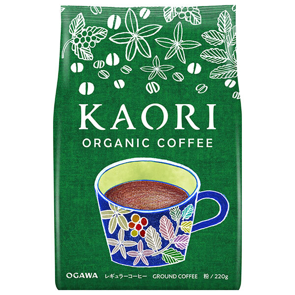 小川珈琲 カオリ オーガニックコーヒー(粉) 220g×12袋入｜ 送料無料 嗜好品 珈琲 コーヒー 珈琲豆 コーヒー豆 ブレンドコーヒー レギュラー 9,995円