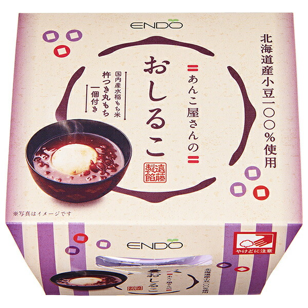遠藤製餡 あんこ屋さんのおしるこ 230g×24(6×4)個入×(2ケース)｜ 送料無料 餅入り おしるこ 和菓子 北海道産小豆