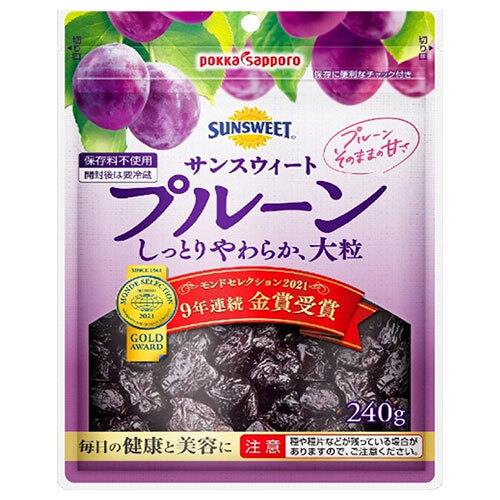ポッカサッポロ サンスウィート プルーン 240g×10袋入×(2ケース)｜ 送料無料 美容 健康 ドライフルーツ プルーン 果肉 楽天市場】ポッカサッポロ サンスウィート プルーン 240g×10袋入×(2