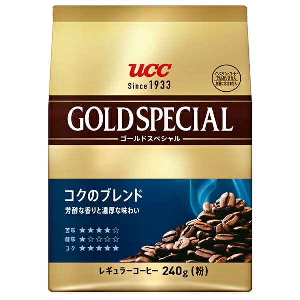 UCC ゴールドスペシャル コクのブレンド 240g×12(6×2)袋入｜ 送料無料 珈琲 レギュラーコーヒー コーヒー 粉 7,830円