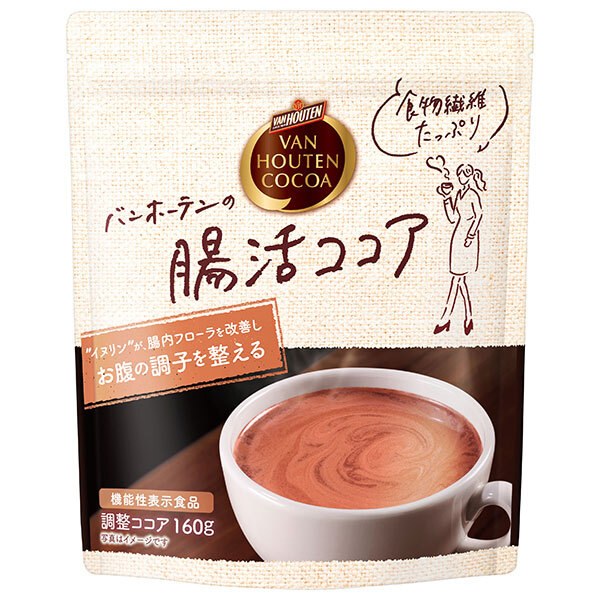 片岡物産 バンホーテンの腸活ココア 160g×12個入×(2ケース)｜ 送料無料 バンホーテン インスタント 粉末ドリンク ココア イヌリン 食物繊維 機能性表示食品 12,302円