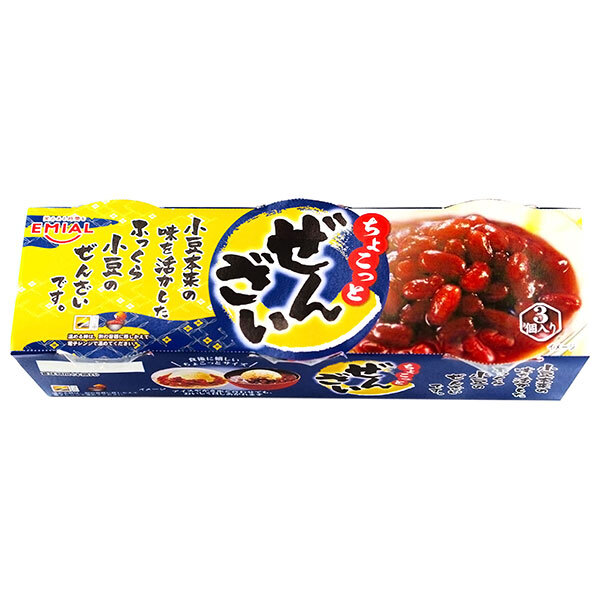 EMIAL 安曇野食品工房 ちょこっとぜんざい 3連 (75gx3)×6個入×(2ケース)｜ 送料無料 一般食品 和菓子 お菓子 ぜんざい 冷 温 小豆 粒あん