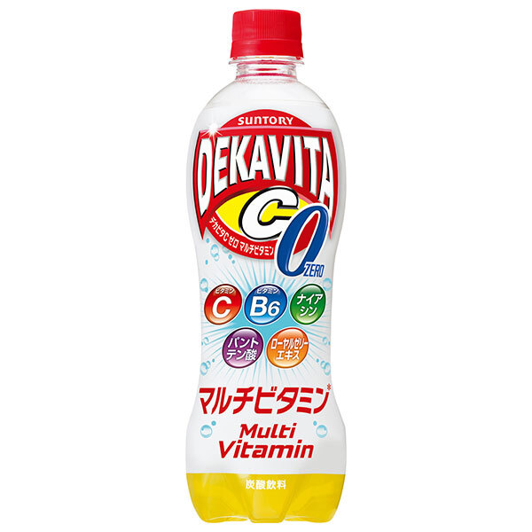 サントリー デカビタC ゼロ マルチビタミン 500mlペットボトル×24本入×（2ケース）｜ 送料無料 デカビタc 炭酸 ビタミン 栄養ドリンク PET