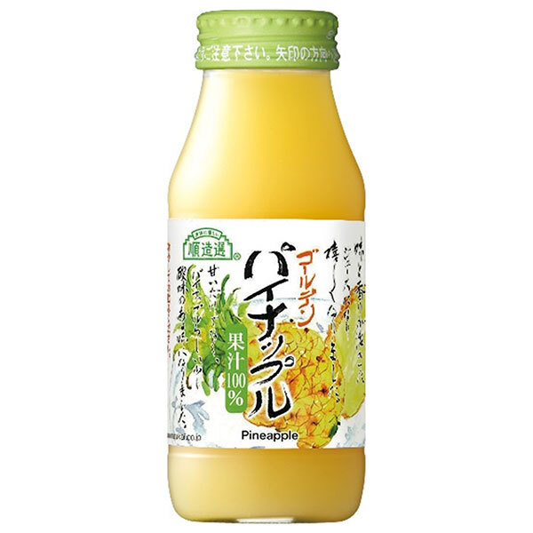 マルカイ 順造選 パイナップル 180ml瓶×20本入｜ 送料無料 果実 パイン ジュース