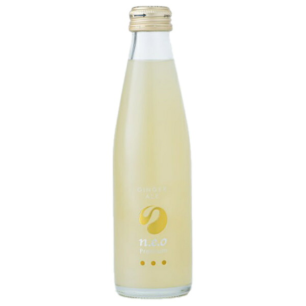 友桝飲料 n.e.o(ネオ)プレミアムジンジャーエール 200ml瓶&times;24本入&times;(2ケース)｜ 送料無料 生姜 炭酸 スパークリング 割り材｜ドリンクマーケット