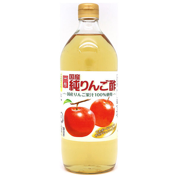 内堀醸造 国産 純りんご酢 900ml瓶×6本入×(2ケース)｜ 送料無料 調味料 瓶 リンゴ酢 林檎酢 ドレッシング 国産 リンゴ