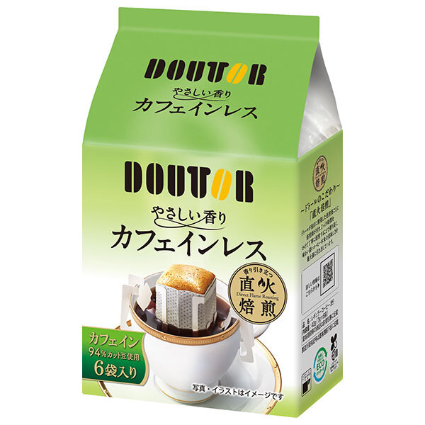 ドトールコーヒー やさしい香り カフェインレス (7g&times;6袋)&times;36個入｜ 送料無料 嗜好品 珈琲 コーヒー ドリップ 直火焙煎｜ドリンクマーケット