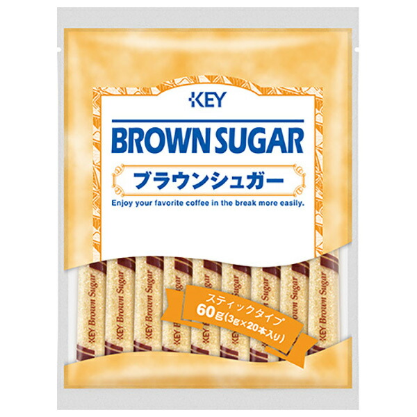 キーコーヒー ブラウンシュガー スティックタイプ (3g×20P)×30袋入×(2ケース)｜ 送料無料 砂糖 シュガー スティックシュガー スティック