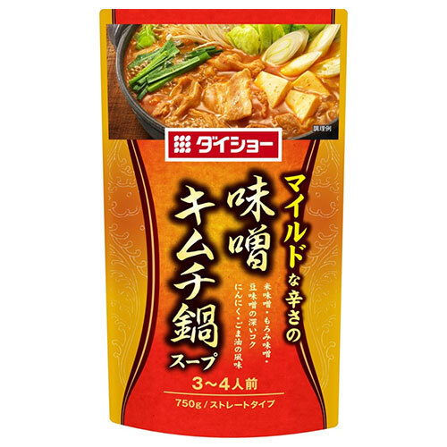 ダイショー 味噌キムチ鍋スープ 750g×10袋入×(2ケース)｜ 送料無料 調味料 鍋スープ ストレートタイプ