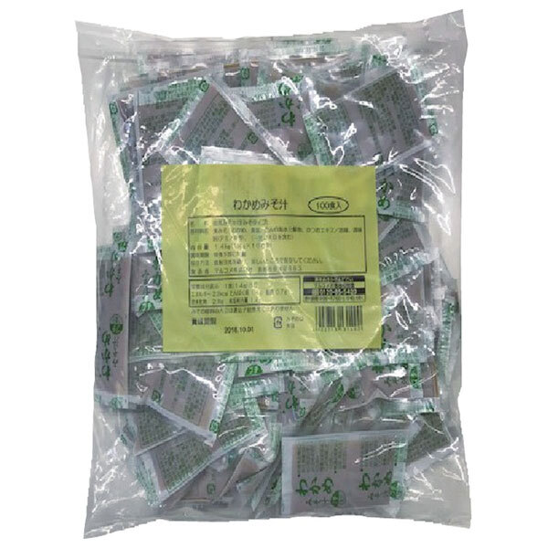 マルコメ 業務用生みそ汁 わかめ 100食×6袋入×(2ケース)｜ 送料無料 一般食品 即席 インスタント 味噌汁 まるこめ