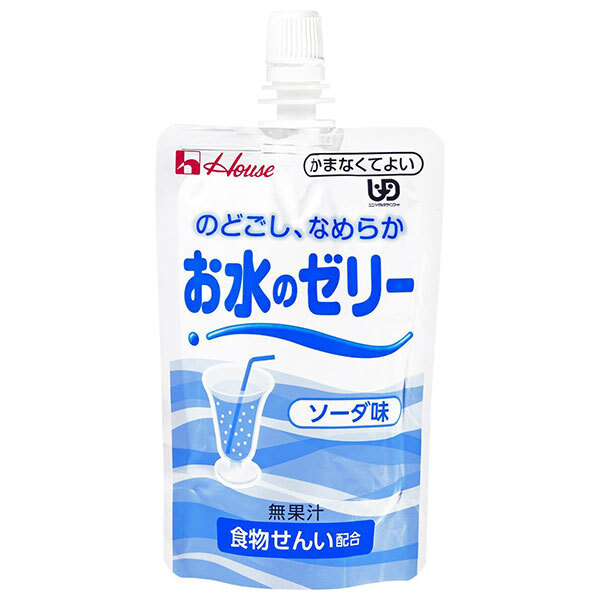 ハウス食品 お水のゼリー ソーダ味 120g×40本入｜ 送料無料 ゼリー ゼリー飲料 ダイエット 介護 食物繊維 水分補給 熱中症対策 かまなくてよい