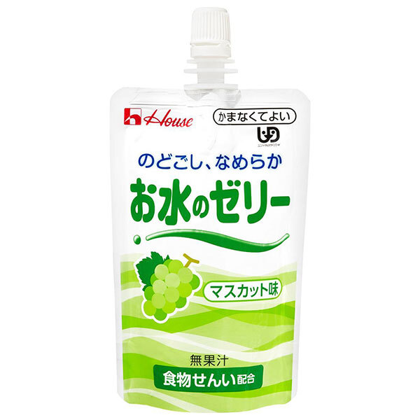 ハウス食品 お水のゼリー マスカット味 120g&times;40本入&times;(2ケース)｜ 送料無料 ゼリー ゼリー飲料 ダイエット 介護 食物繊維 水分補給 熱中症対策 かまなくてよい｜ドリンクマーケット