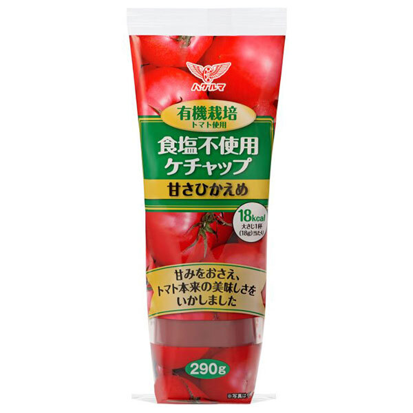 ハグルマ 有機栽培トマト使用 食塩不使用ケチャップ 290g×20本入｜ 送料無料 調味料 ケチャップ トマトケチャップ