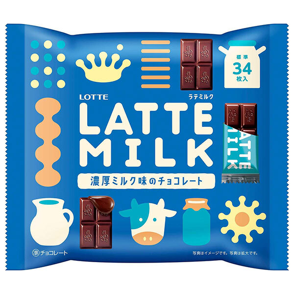 楽天市場】ロッテ LATTE MILK 135g×18袋入｜ 送料無料 お菓子 チョコ