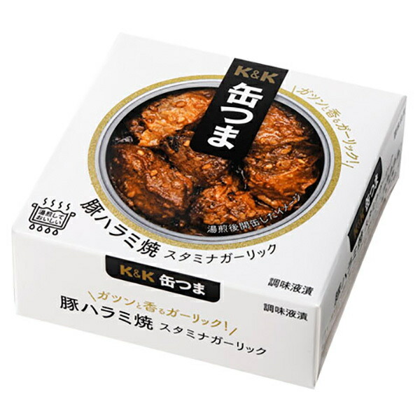 国分 K&K 缶つま 豚ハラミ焼 スタミナガーリック 50g×12個入×(2ケース) メーカー 問屋直送｜ 送料無料 おつまみ 缶詰