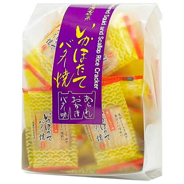 森白製菓 いかほたてバター焼 48g×12袋入 メーカー 問屋直送｜ 送料無料 お菓子 米菓 あられ 海鮮 ホタテ イカ バター