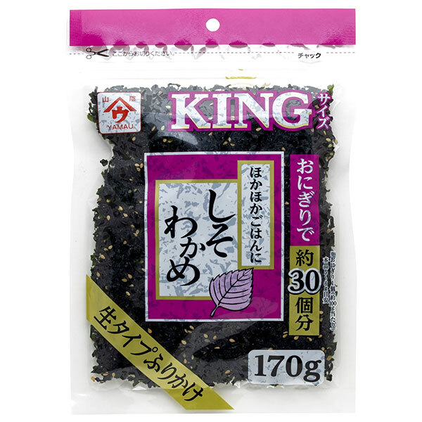 魚の屋 KING しそわかめ 170g袋&times;20袋入&times;(2ケース)｜ 送料無料 ふりかけ わかめ しそわかめ しそ 生タイプ おにぎり｜ドリンクマーケット