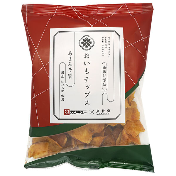 東甘堂 おいもチップス あまみそ蜜 100g×24袋入｜ 送料無料 菓子 さつまいも 芋 チップス スナック菓子 紅はるか 釜揚げ