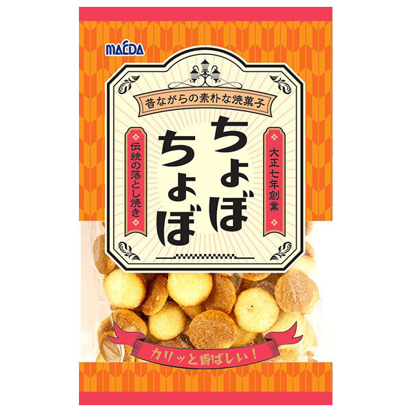 大阪前田製菓 ちょぼちょぼ 100g×12袋入×(2ケース)｜ 送料無料 お菓子 焼菓子 おやつ チャック付き