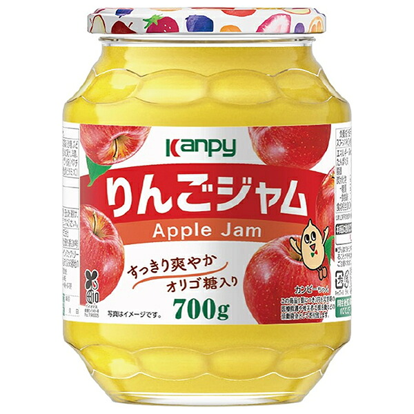 カンピー りんごジャム 700g瓶×6個入×（2ケース）｜ 送料無料 ジャム アップル 林檎 瓶 嗜好品