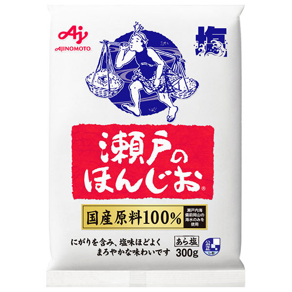 味の素 瀬戸のほんじお 300g×20袋入×(2ケース)｜ 送料無料 しお 塩