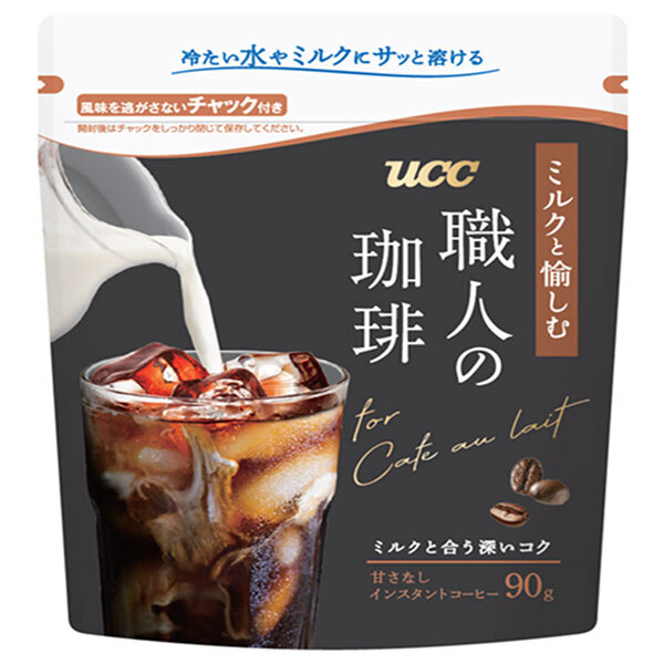 UCC 職人の珈琲 ミルクと愉しむ インスタントコーヒー 90g袋×12袋入×(2ケース)| 送料無料 ucc コーヒー 珈琲 アイスコーヒー インスタント