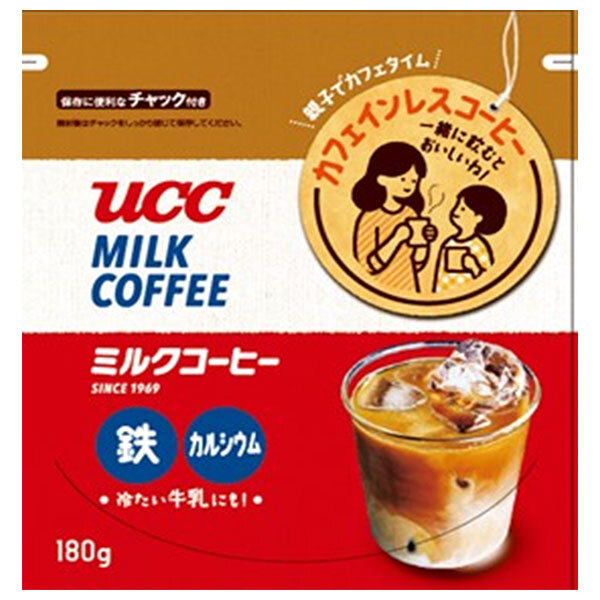 UCC ミルクコーヒー 180g袋&times;12袋入&times;(2ケース)｜ 送料無料 嗜好品 コーヒー類 インスタント ミルク カフェインレス｜ドリンクマーケット