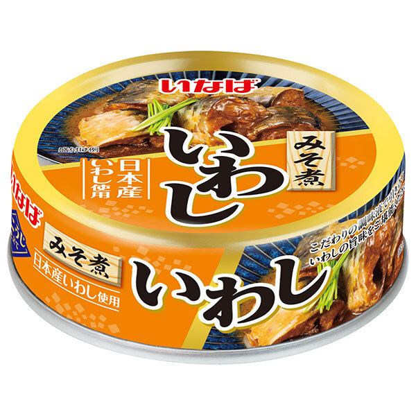 いなば食品 いわし みそ煮 60g×24個入×(2ケース)｜ 送料無料 一般食品 缶詰 水産物加工品 イワシ 鰯 味噌
