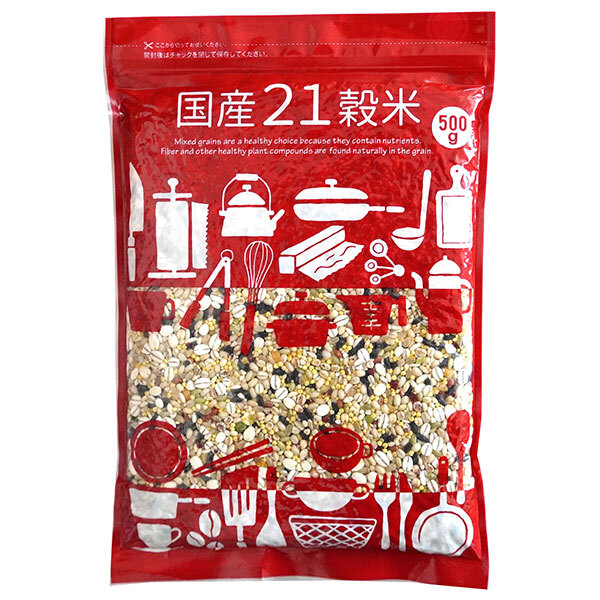 種商 国産21穀米 500g×20袋入｜ 送料無料 雑穀 袋 チャック付き 食物繊維 雑穀米 国産 炊飯用 混ぜて炊くだけ
