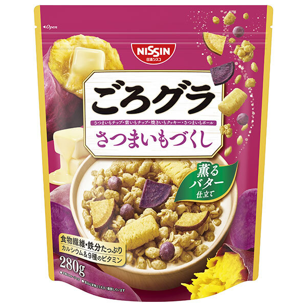 日清シスコ ごろグラ さつまいもづくし 280g×8袋入×(2ケース)｜ 送料無料 一般食品 健康食品 シリアル 袋 さつまいも