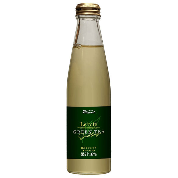 HARUNA(ハルナ) ルカフェ 緑茶 スパークリング 200ml瓶&times;24本入&times;(2ケース)｜ 送料無料 炭酸 緑茶ソーダ 緑茶スパークリング｜ドリンクマーケット