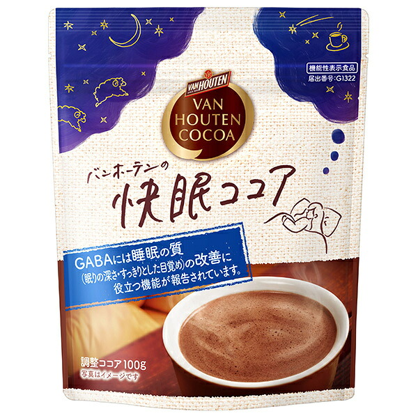 片岡物産 バンホーテンの快眠ココア 100g&times;12袋入｜ 送料無料 嗜好品 インスタント 調整ココア 粉末ドリンク｜ドリンクマーケット