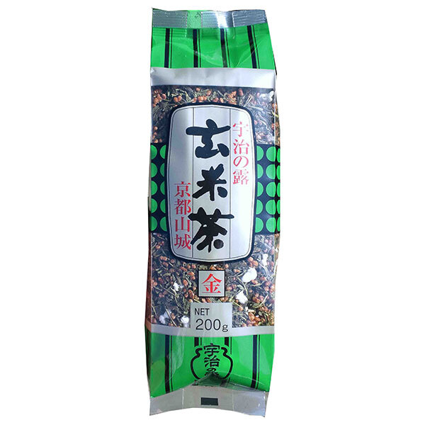 宇治の露製茶 宇治の露 玄米茶 (金) 200g×12袋入×(2ケース)| 送料無料 嗜好品 茶飲料 茶葉 緑茶 玄米茶 袋|ドリンクマーケット